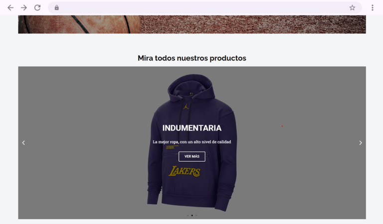 Página de indumentaria B-Ballstyle