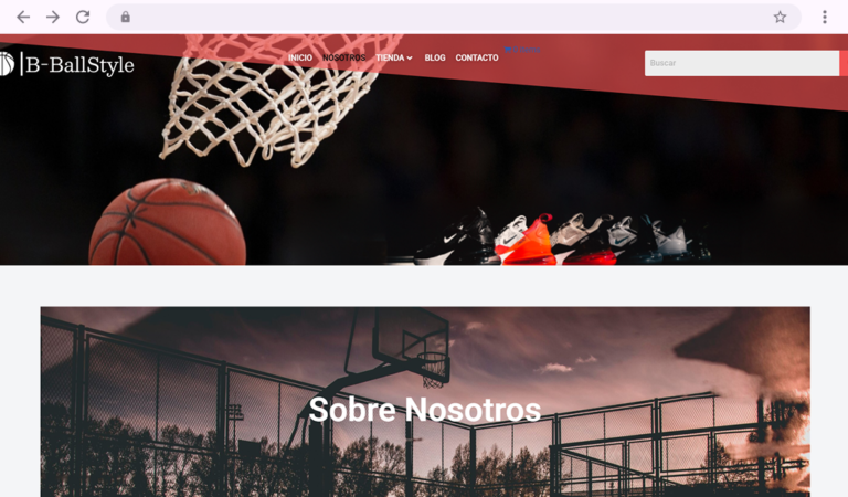 Página de incio de B-Ballstyle