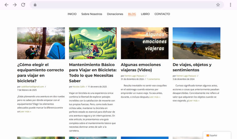 Página del blog Cadenas de libertad