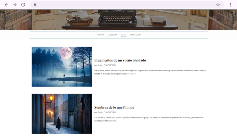 Página del blog de Isabella Verne